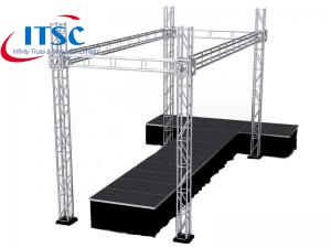 Sistem Panggung landasan pacu peragaan busana catwalk portabel 32x20 kaki