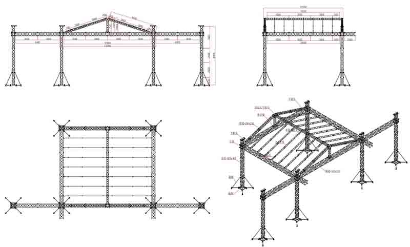 lighting stage truss