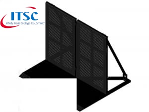 Black Corner Barrier for Crowd Control Solutions -ITSC Truss