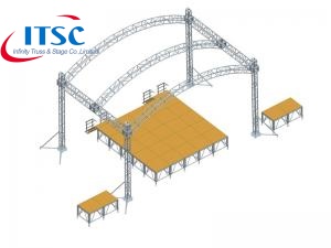 Sistem Rangka Atap Melengkung Arsitektur 32 FT dengan PVC