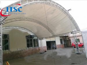 arc roof stage outdoor design advertising