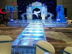 20x16ft DIY Modular Clear Acrylic Portable Stage Runway proyek