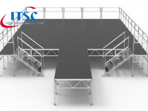 adjustable height portable stage system