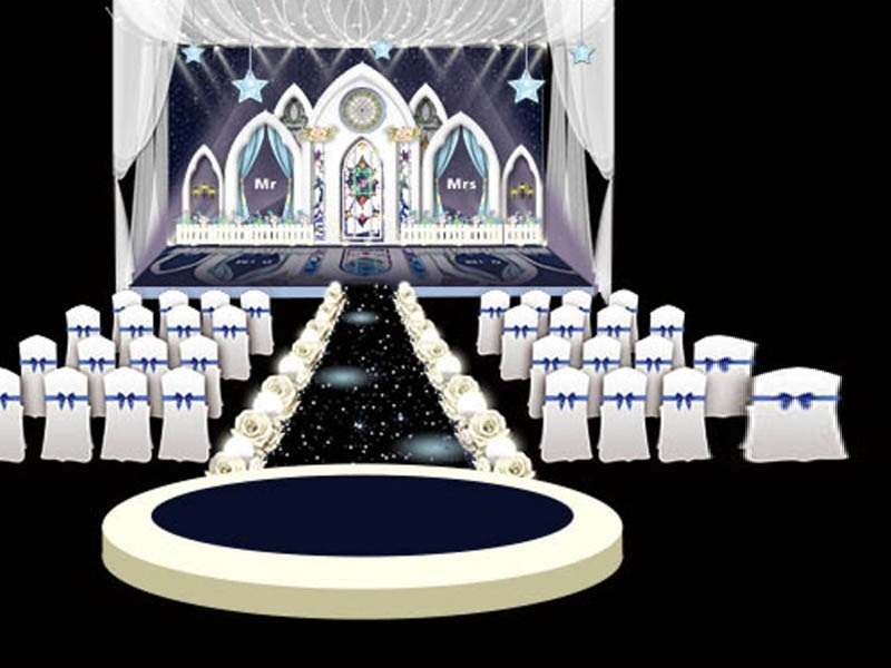 Dekorasi Panggung Royal Anggaran Rendah Terbaru untuk pernikahan di gereja
